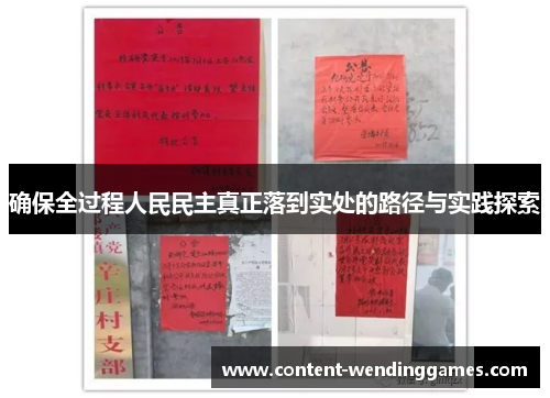 确保全过程人民民主真正落到实处的路径与实践探索