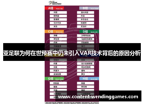 亚足联为何在世预赛中仍未引入VAR技术背后的原因分析